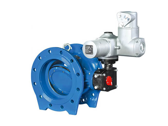 Electric three-eccentric metal hard seal butterfly valve