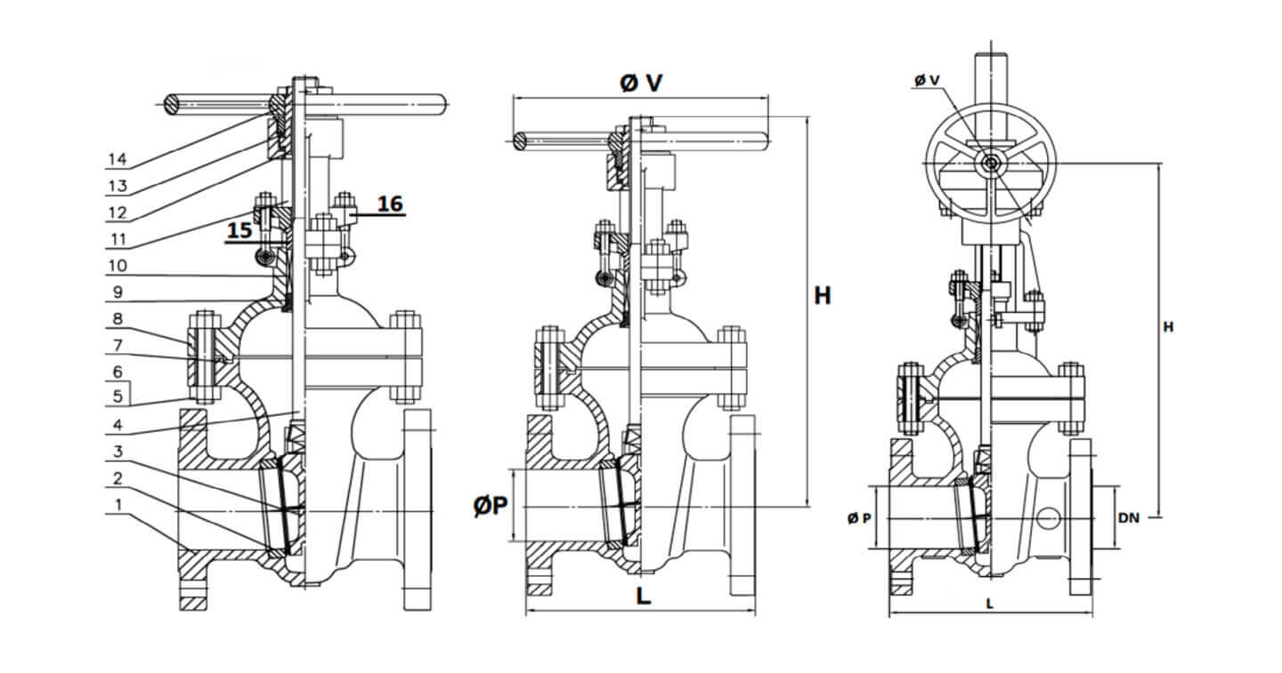 carbon gate valve