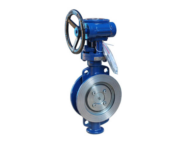 Three eccentric metal seals wafer butterfly valve