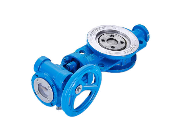 Three eccentric metal seals wafer butterfly valve