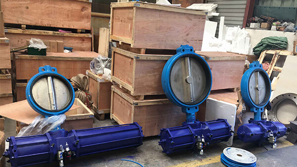 Pneumatic butterfly valve