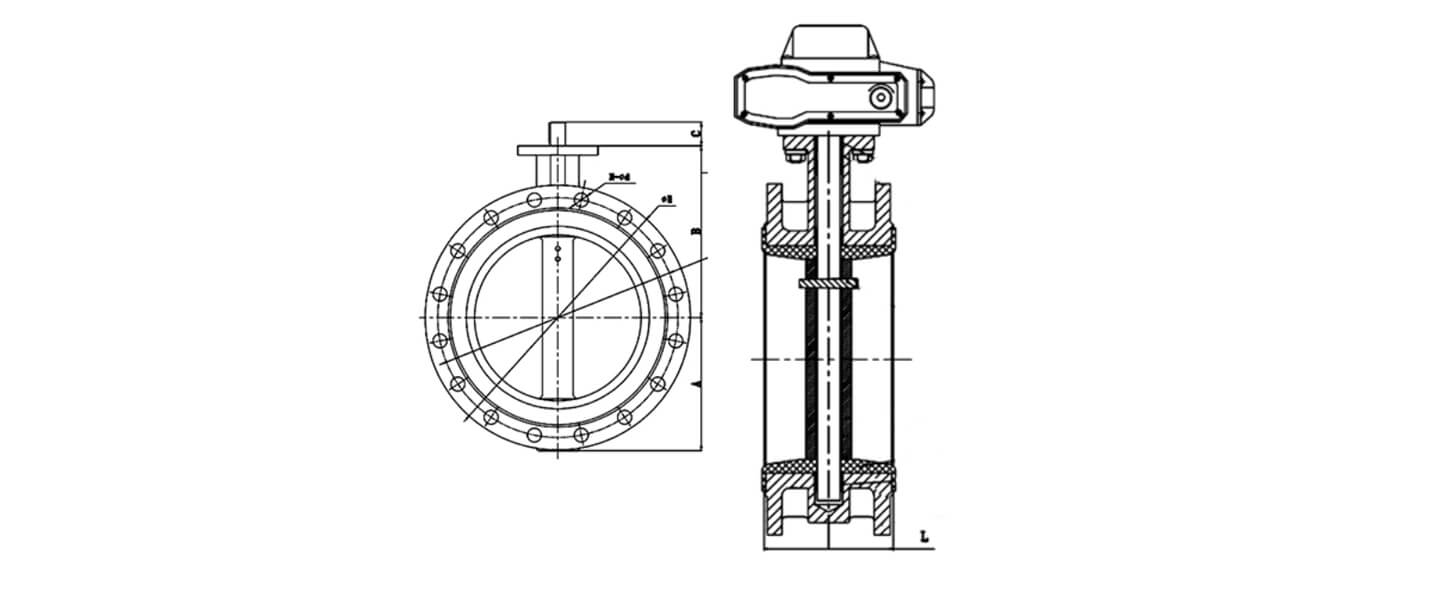 Pneumatic butterfly valve