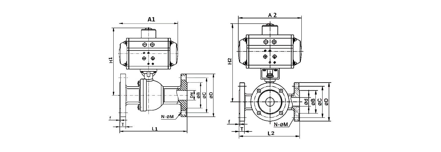 ball valve dimension