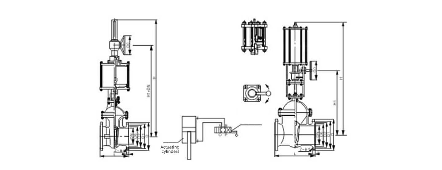 pneumatic gate valve