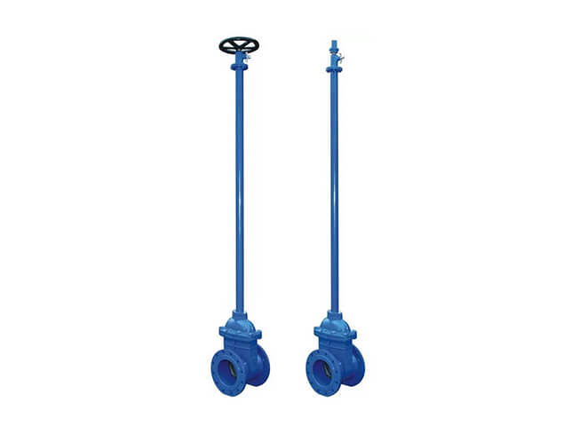 Extension stem gate valve