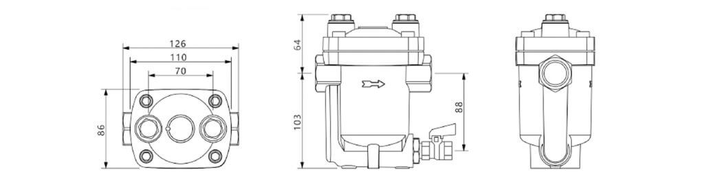 Compressed air condensed fluid Auto - drainer