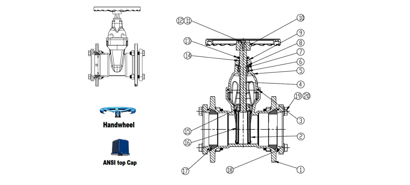 Gate-Valve-Mechanical-Joint-Type