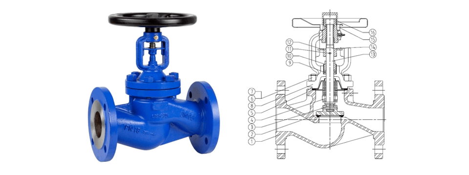 Installation instructions of bellow globe valve