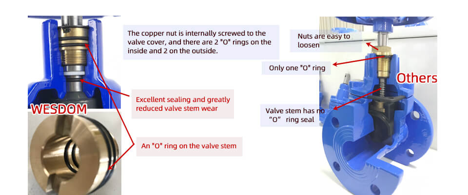 O ring of gate valve